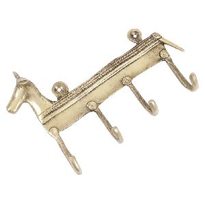 Vintage Style Brass Horse Hooks