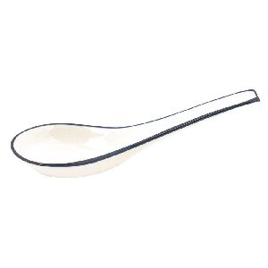 White Ceramic Porcelain Soup Service Spoon