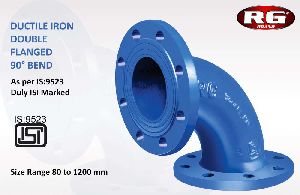 Blue Double Flanged 90 Degree Bend