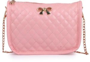 Elprine Bow Decoration Latest Design Stylish Cute Pink Sling Bag For Women & Girls