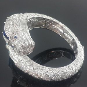 925 sterling silver iced out dragon bracelet