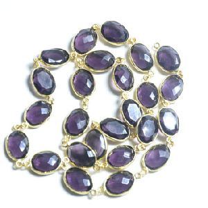 Amethyst stone gold plating Necklace
