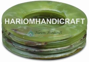 Green Round Marble Smoking Ashtray