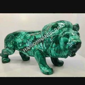 Marble Malachite Lion Leo Hand Carved Home Decorative