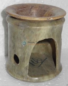 Rare Marble Candle Stand Oil Burner Handcarving