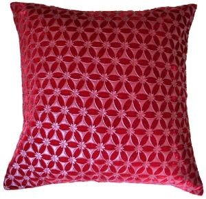 Floral Cut Velvet Pillow