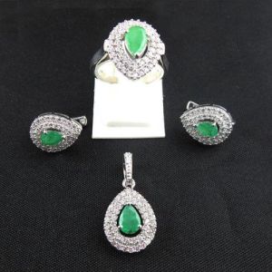 Sterling Silver Pendant Earring Ring set