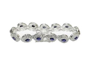 Blue Sapphire 925 Sterling Silver Bracelet