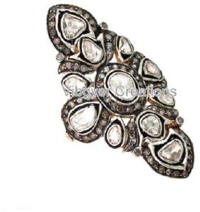 Designer 14k Gold Rosecut Diamond Ring