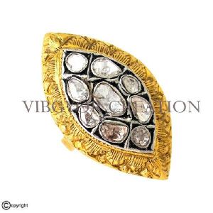 Rosecut Diamond Pave 14kGold Ring