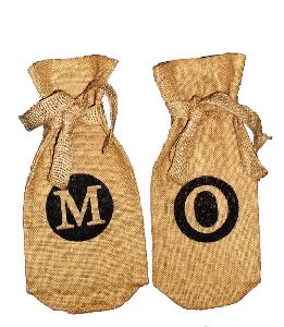 burlap bottle bag