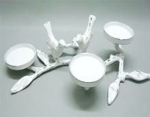 White Colored Metal Candle Holder