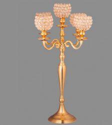 Candelabra with Gold Crystal Votive