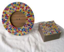 Mosaic work Photo frame and box