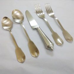 Traditional Pewter Finish Cutlery Set