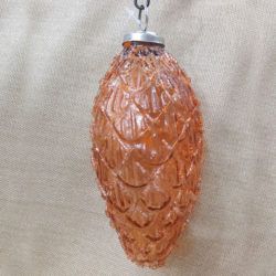 Tree Decorative Orange Glass Hanging Bauble