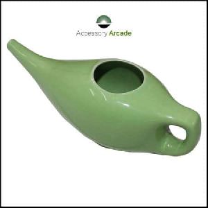 Ceramic Neti Pot Green