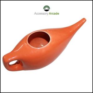 Ceramic Neti Pot Orange