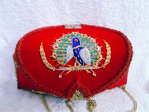 Zari Peacock Clutch Purse