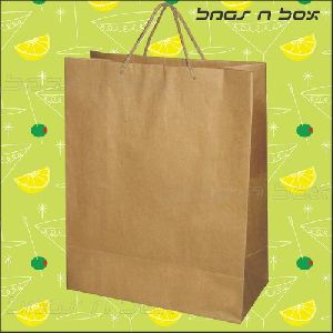 Plain Kraft Paper Handle Bags