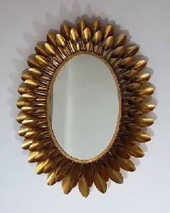 Iron Oval Wall Mirror