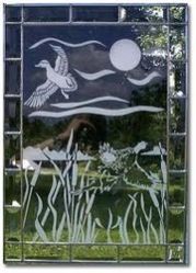 sandblasted glass