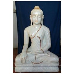 white marble buddha statue