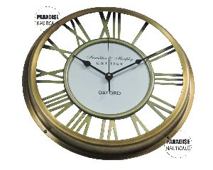 Roman Number Brass Wall Clock
