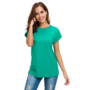 Ladies Plain Round Neck T-Shirts