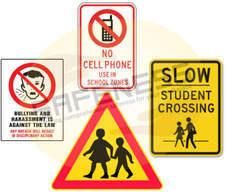 Aluminium Yellow School Safety Signs