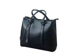 Black leather Evening Bag