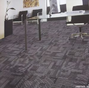 Grey Graphic Design Nylon Carpet Tiles