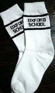 White And Blue School Socks