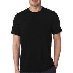 Cotton Plain Mens Black T Shirt