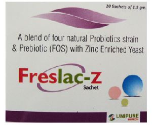 Freslac-z Natural Probiotics Strain and Prebiotic Zinc Enriched Yeast