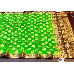 Fancy Green Color Saree