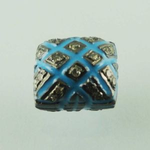 Blue Enamel Beads