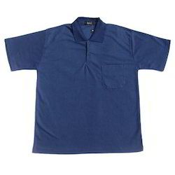 Blue Causal Plain Men T-Shirts