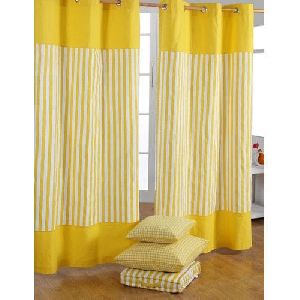 Striped Window Cotton Curtain