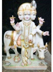 Marble Dattatreya Statue