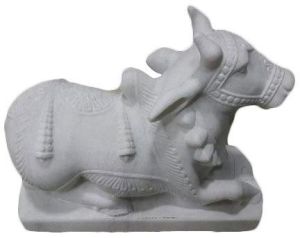 Marble Nandi Statue