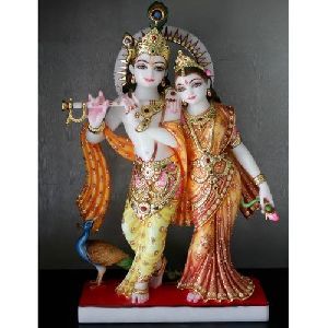 Marble Radha Krishna Statue