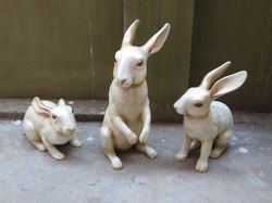 WHITE Rabbit Sculpture