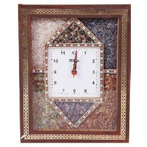 Square Shaped Wooden Wall Clock