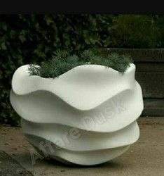 White Frp Designer Planters