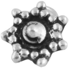 Silver Oxidized Nose Pin