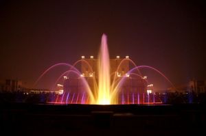 Yellow Musical Water Fountain