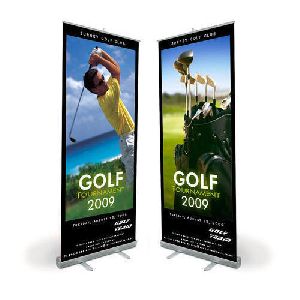 Roll up banner stand