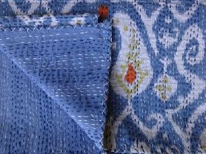 Ikat Cotton Paisley Kantha Quilt