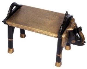 Wooden Elephant Handicraft Stool